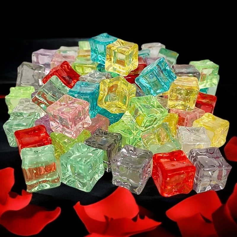 1.5CM红色-抹茶-湖蓝夜光冰块