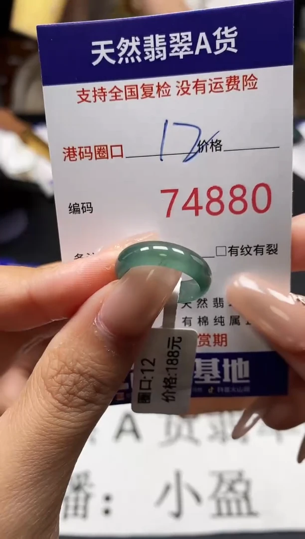未镶嵌戒指翡翠天然A货翡翠4880