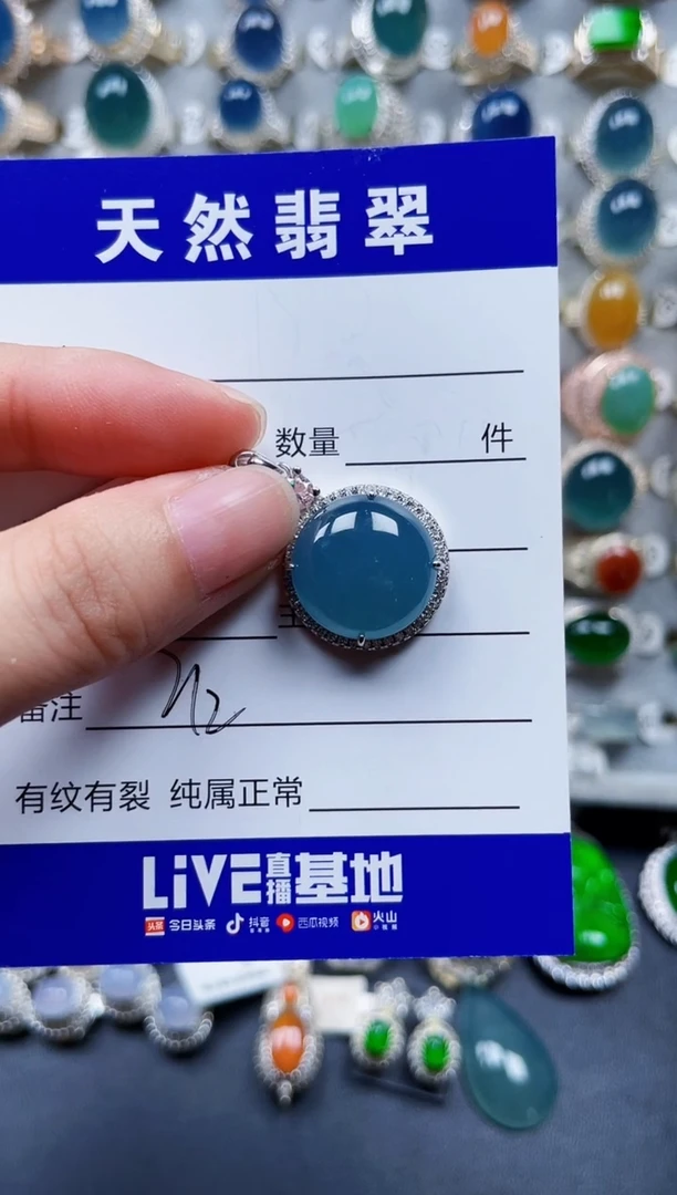 颈饰银S925镶嵌翡翠212