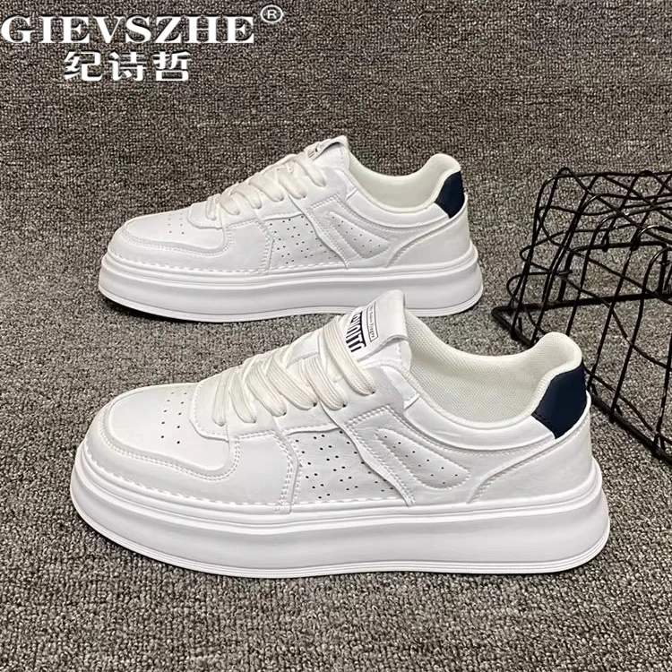 纪诗哲男鞋透气厚底潮流运动鞋子男款时尚百搭休闲鞋轻便软底板鞋
