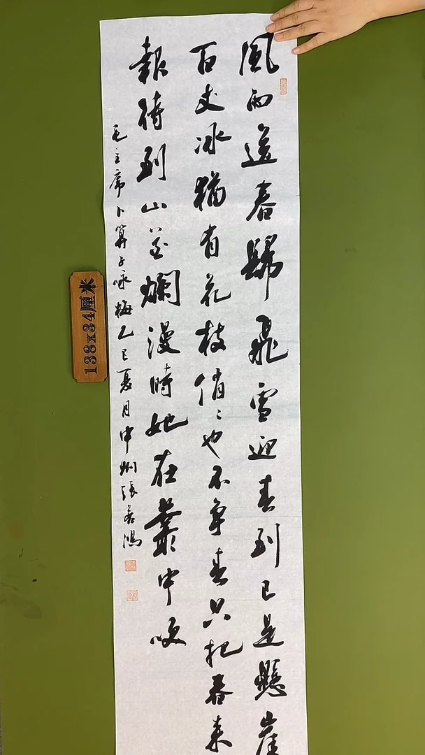 书法书法 张若鸿 尺寸138cm*34cm