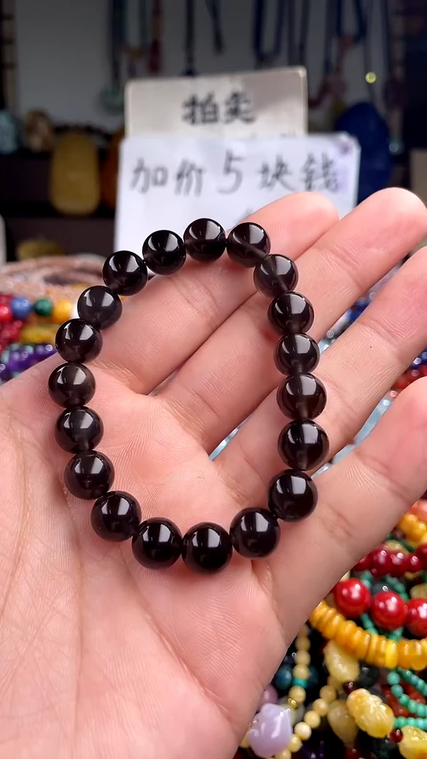 【闪购商品】黑曜岩手串未镶嵌(一物一件)148722