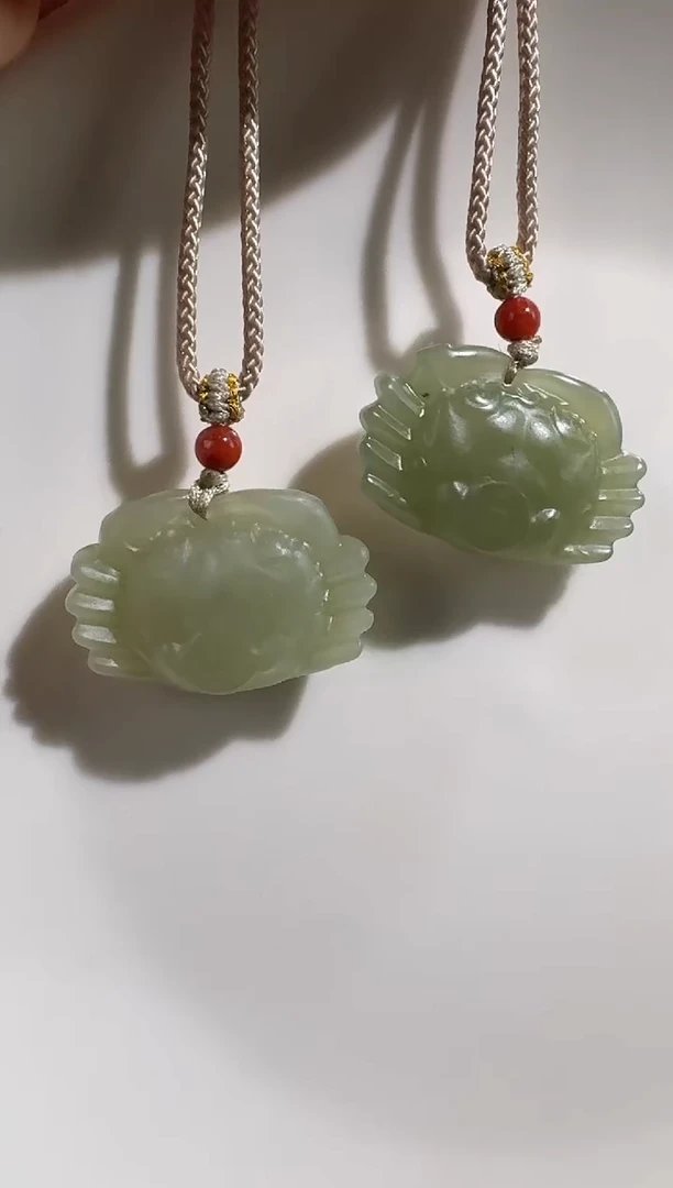 项链未镶嵌和田玉29mm和田玉八方来财吊坠项链（1件）多样性发一