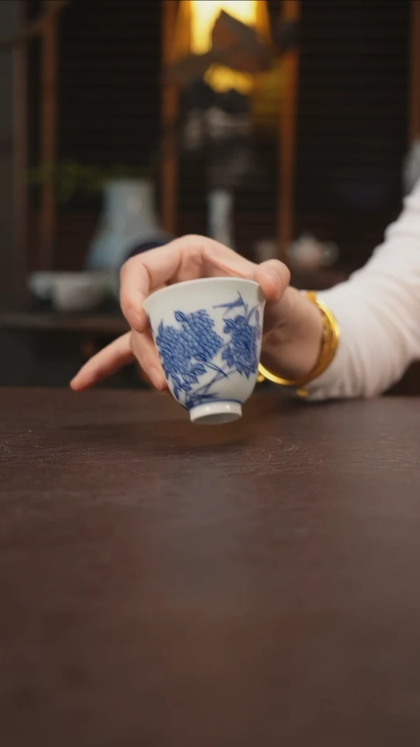 杯景德镇陶瓷杯碗柴烧多人