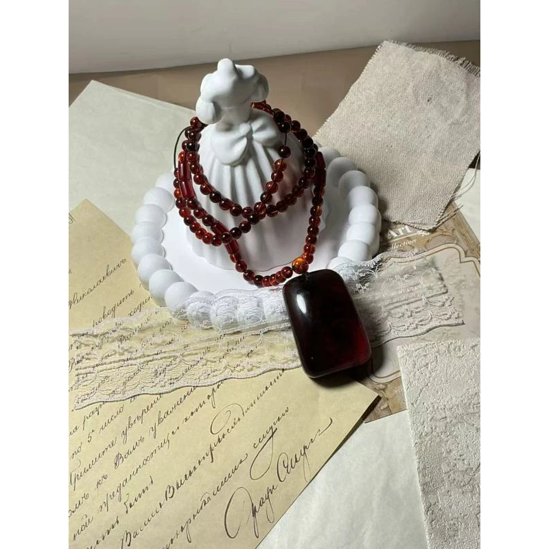 S1261-血丝珀0.6双圈+血菩提挂牌