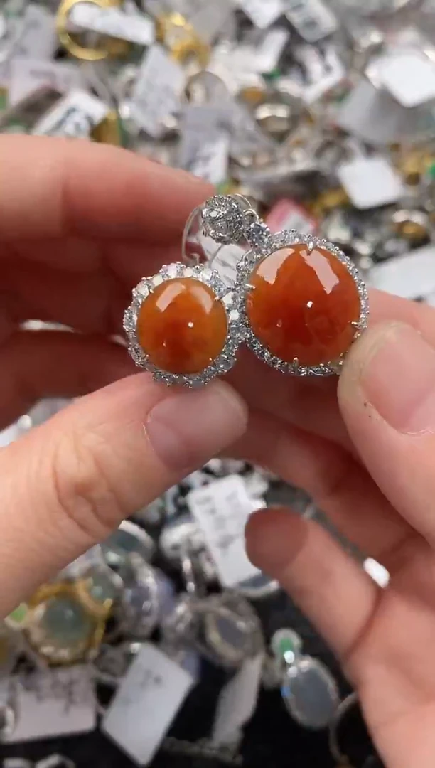 银S925镶嵌戒指翡翠444              1