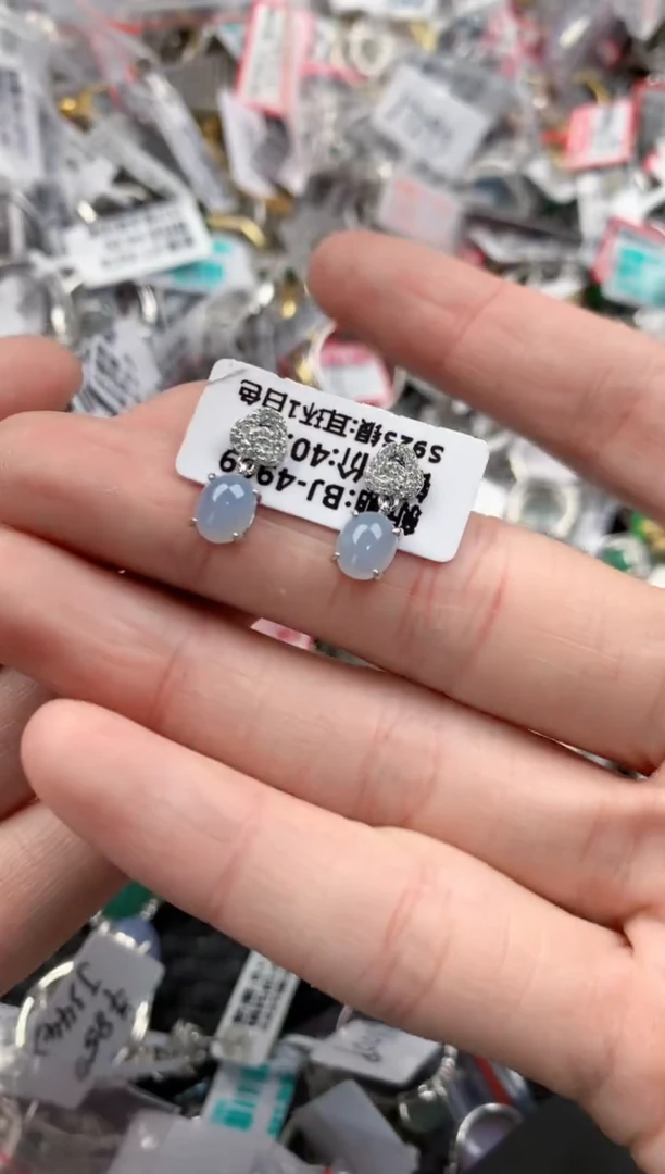 银S925镶嵌戒指翡翠666----7