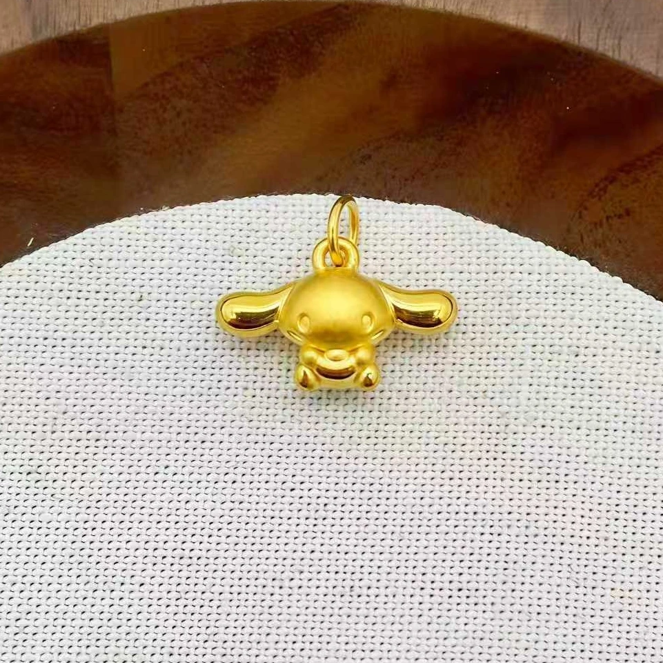 足金999 大耳朵狗吊坠 1.23