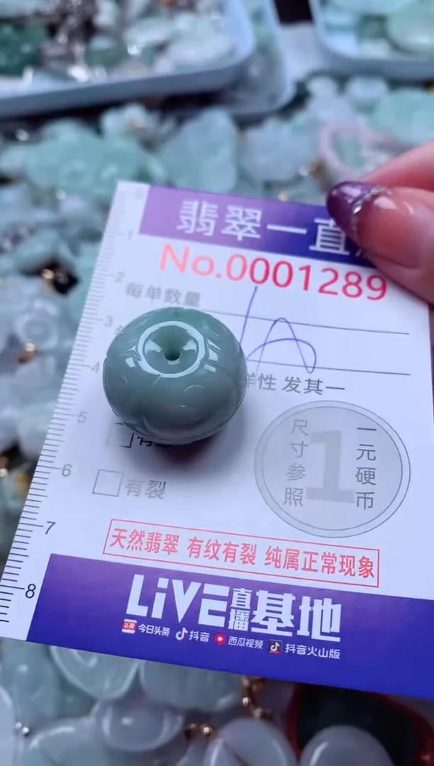 翡翠未镶嵌吊坠(不含链)1289