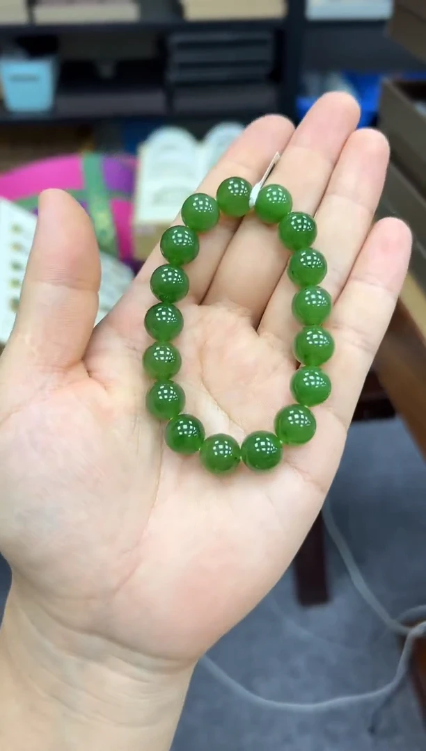 颈饰未镶嵌和田玉手串12mm