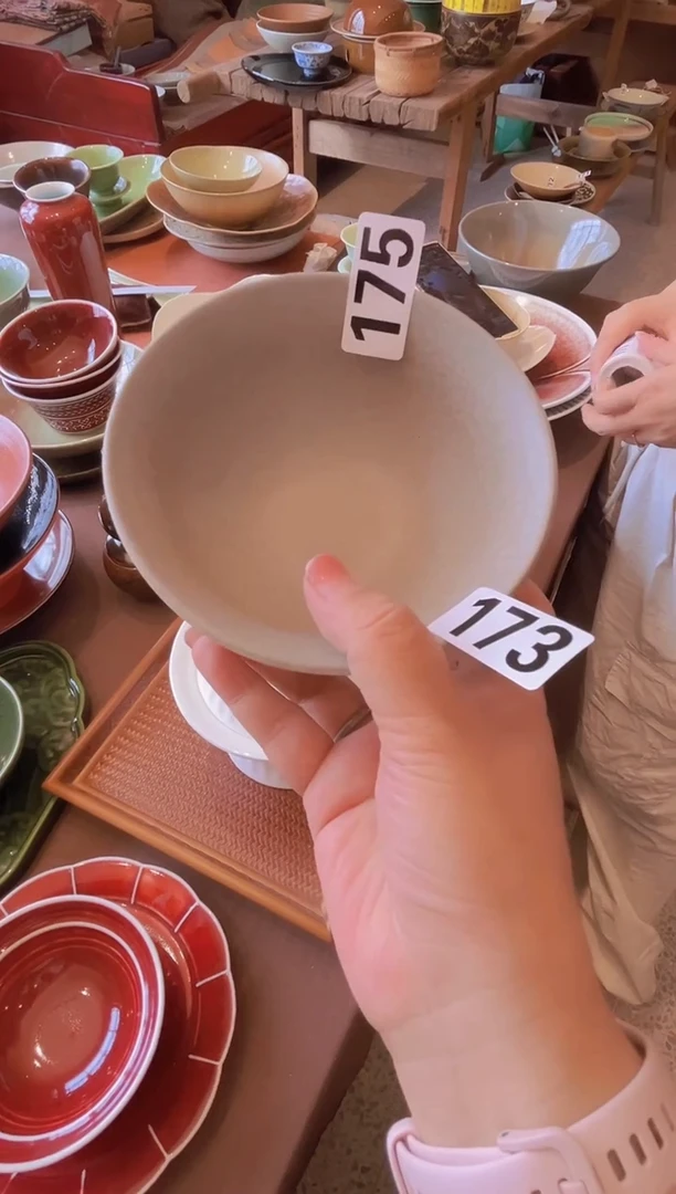 碗175灰色万福碗