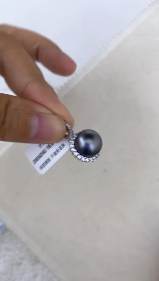 海水珍珠银S925镶嵌颈饰吊坠