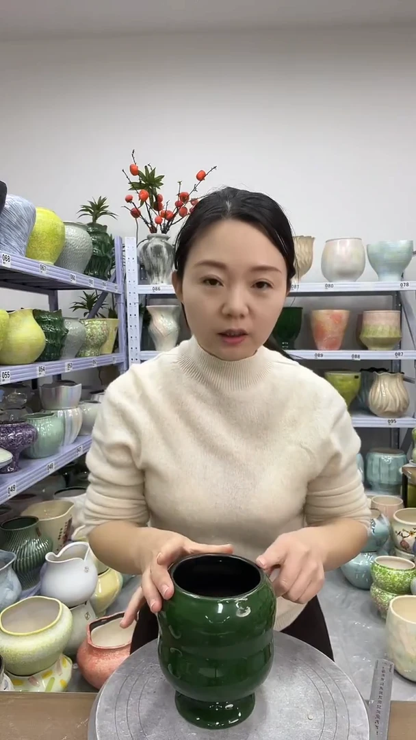 12.1陶瓷花盆直播链接高.    14  口9