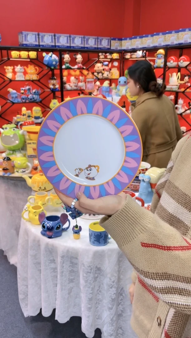 【闪购商品】1@@陶瓷茶壶太太糕点盘