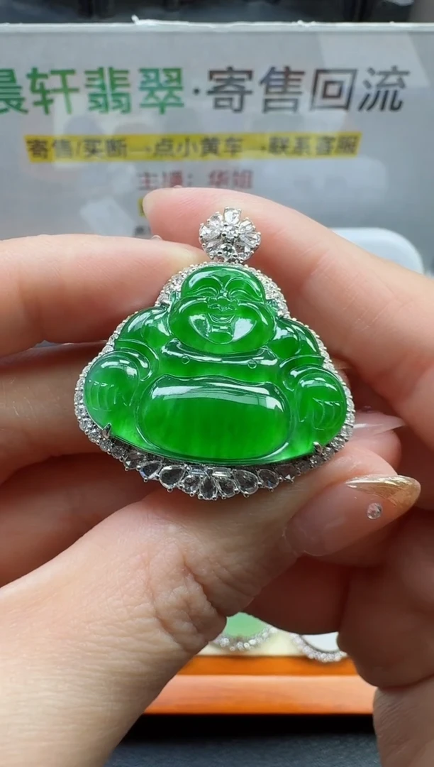 【闪购商品】翡翠颈饰18K金镶嵌寄售回流，不退不换