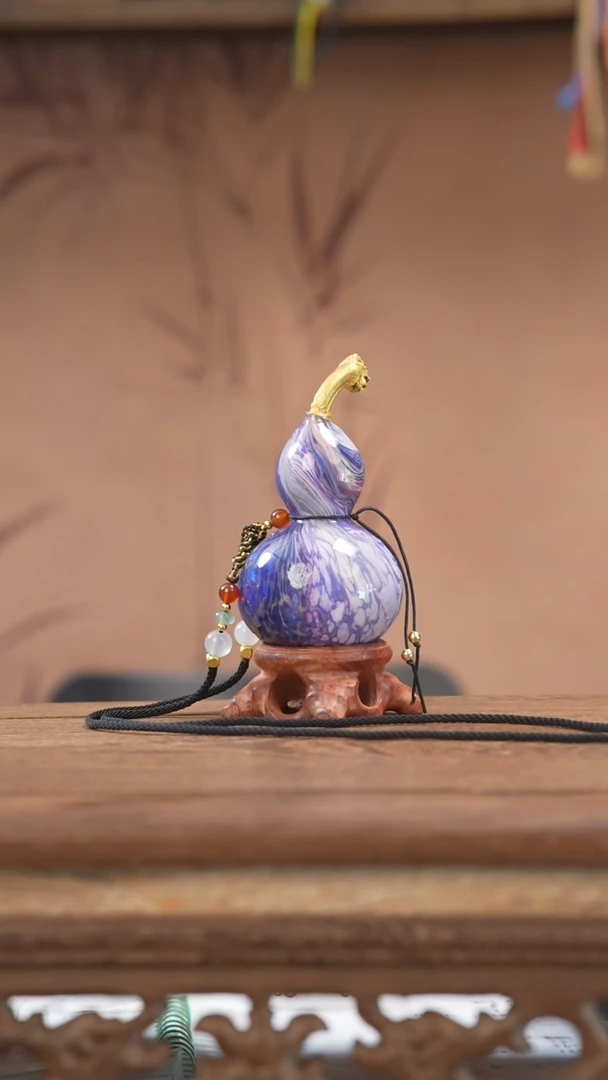 【闪购商品】535号-大漆飘漆小葫芦脖挂