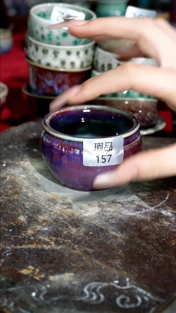 摆件精品窑变钧瓷茶器