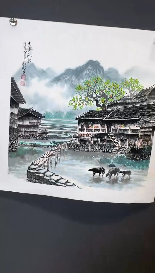 国画郝凤先小桥流水2025-1229DH042