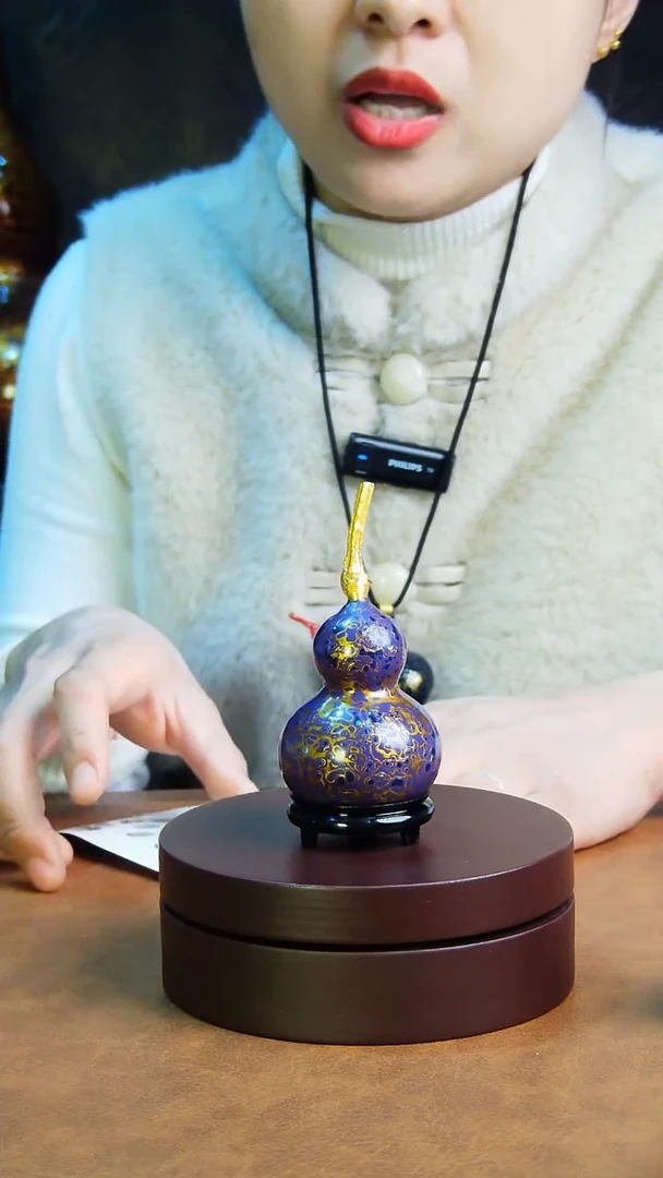 【闪购商品】389直播一物一图大漆酒葫芦送底座送挂绳