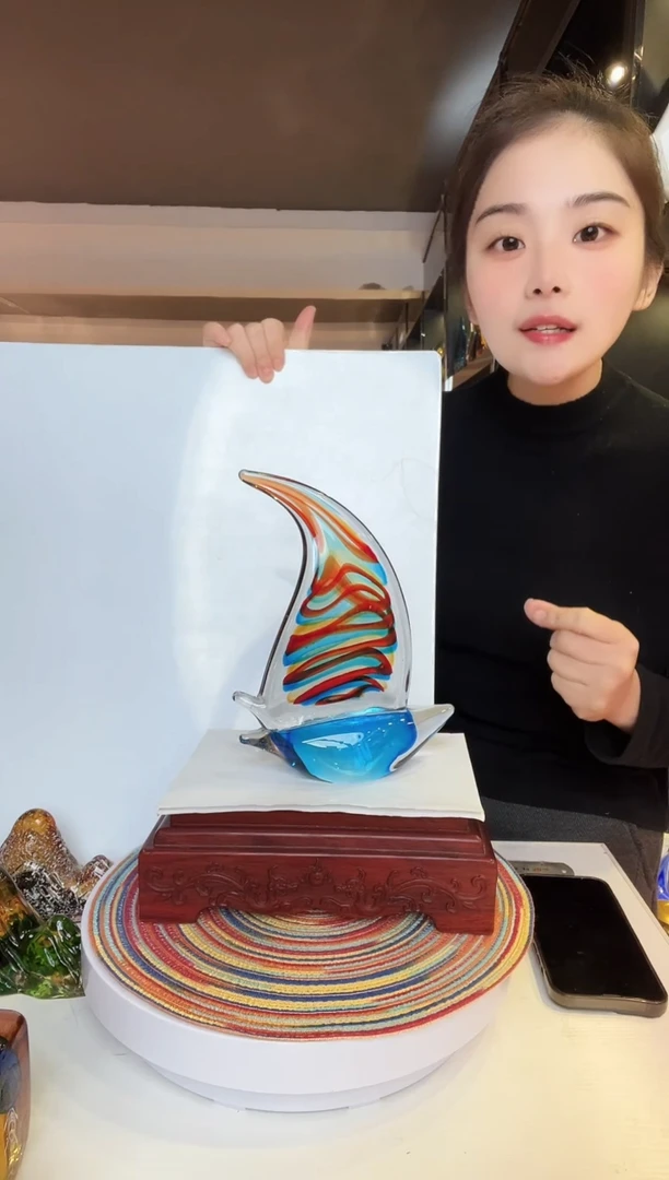 【闪购商品】茶盏琉璃摆件家居摆件