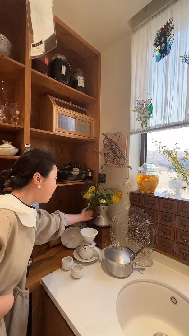 带***姑茶道摆件0000铝花器6308