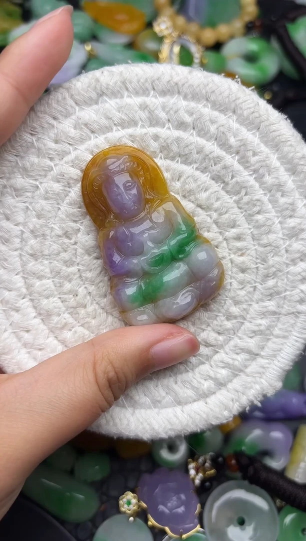 颈饰未镶嵌翡翠缅甸翡翠吊坠