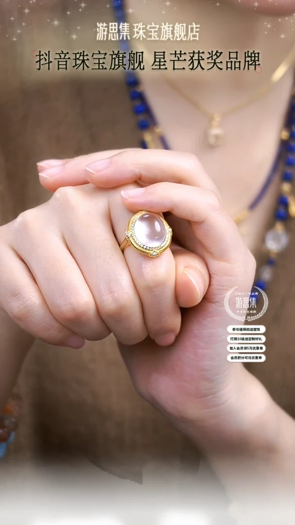 【闪购商品】水晶戒指银S925镶嵌【杨妃戒指】大气