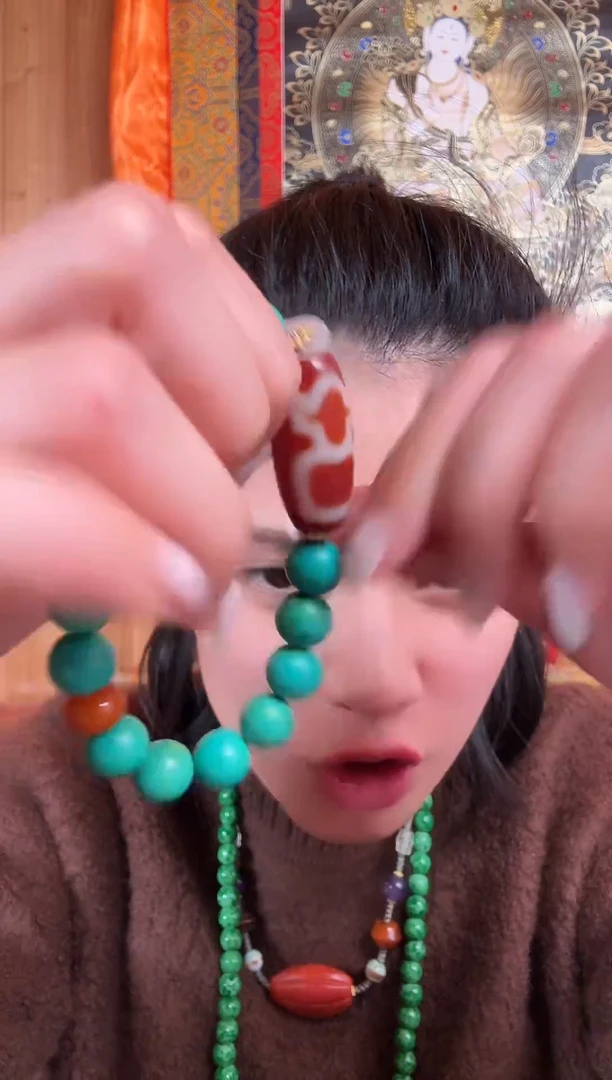 铁合金花岗石藏式风格珠串