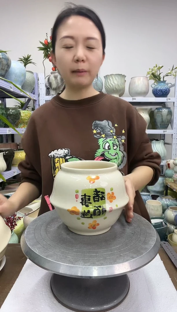 12.25陶瓷花盆直播链接高.     15 口12