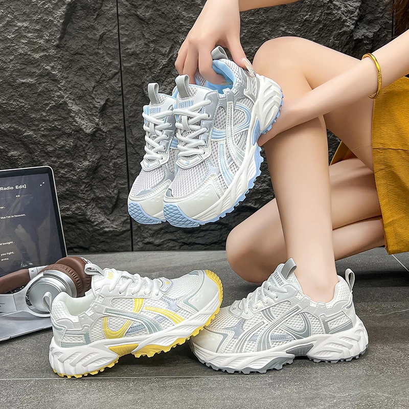 休闲鞋女2025秋季新款圆头厚底舒适百搭休闲运动5089