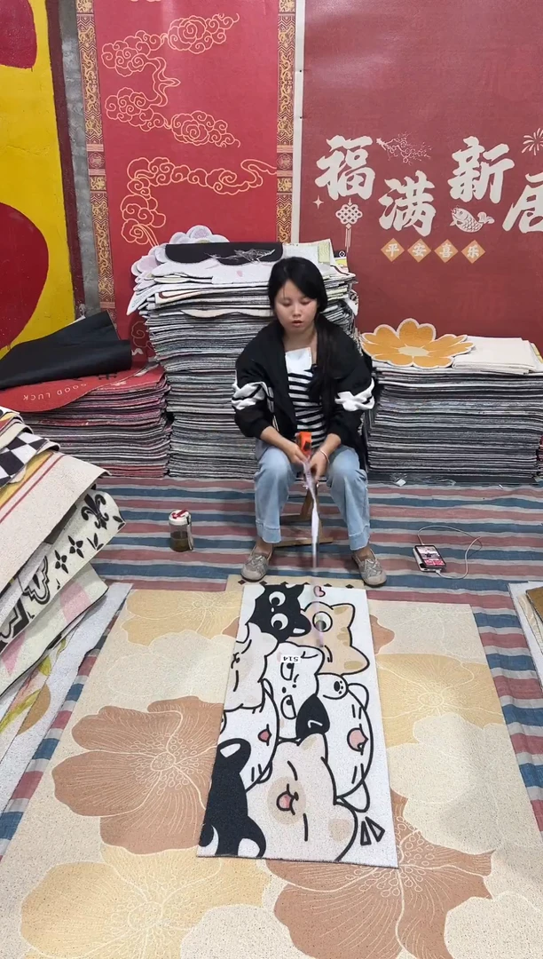 不退不换丝圈瑕疵地垫43*115 cm514