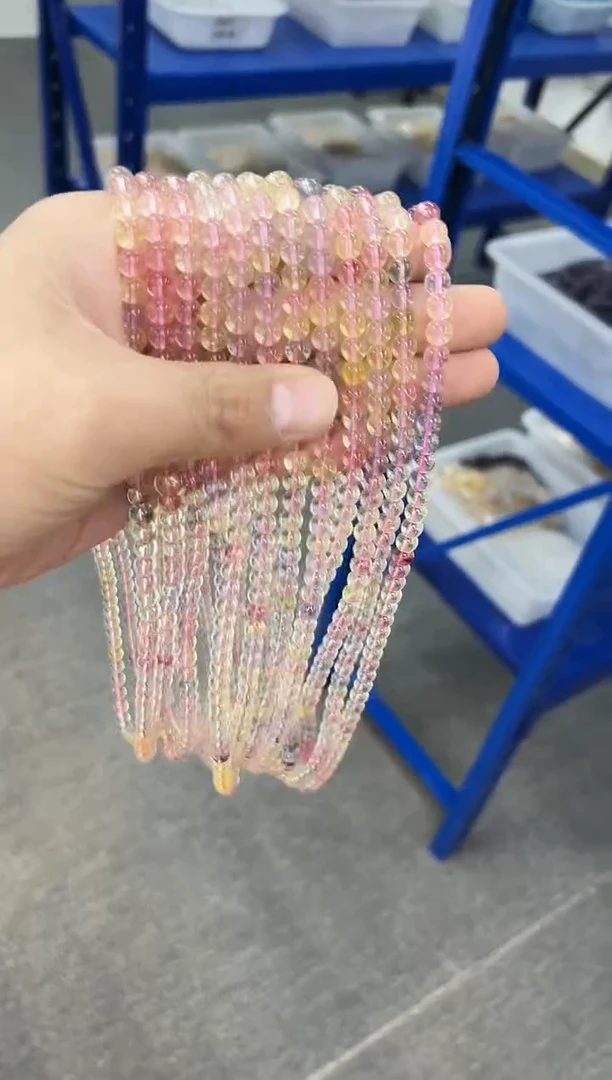 未镶嵌手串水晶精美马卡龙冰淇淋卡6毫米三圈手串多样性发一