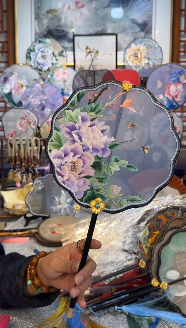 扇子纯手工苏绣团扇