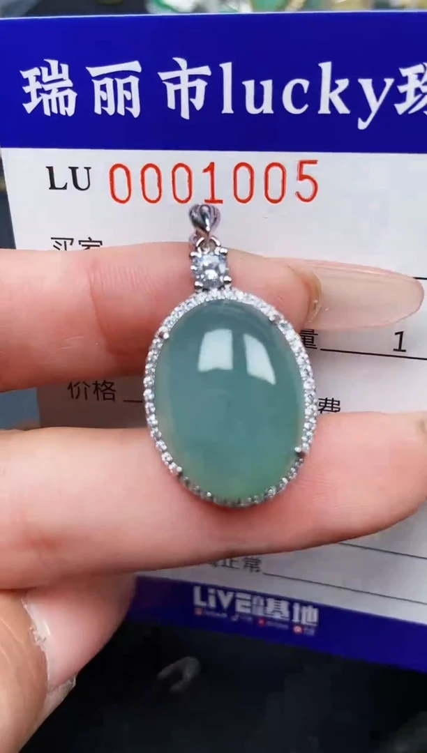 【闪购商品】翡翠颈饰银S925镶嵌1005