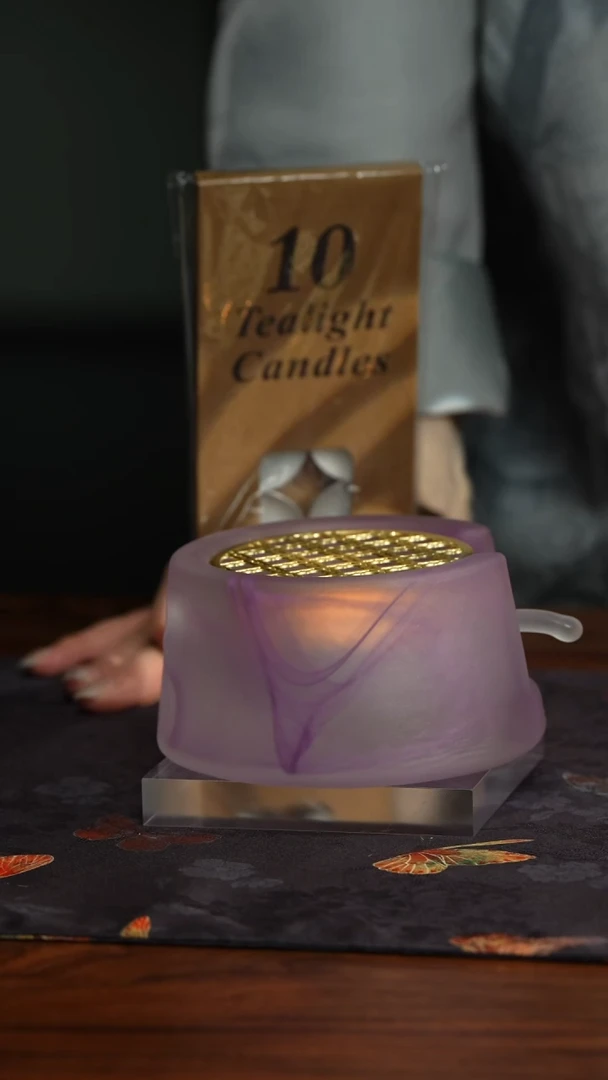 【闪购商品】G温茶器紫色+一盒蜡烛