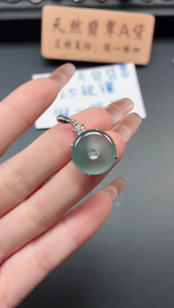 银S925镶嵌戒指翡翠11