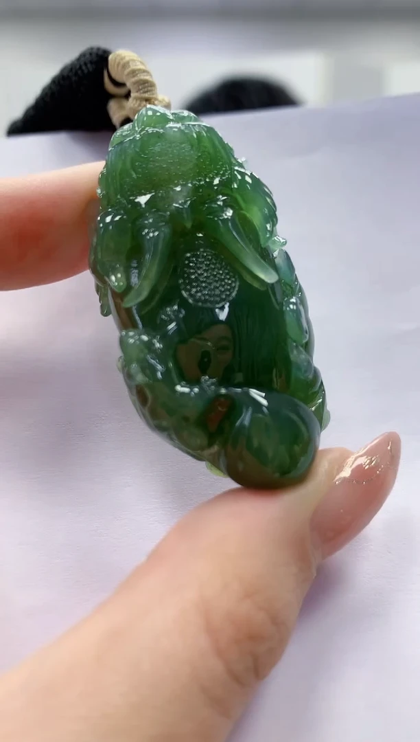 未镶嵌定制翡翠5028jw-毛货挂件49