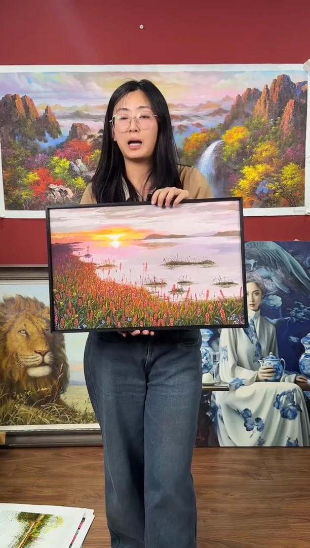 油画【179号】约53*35cm丨朝鲜原创纯手绘孤品油画丨顺丰包邮