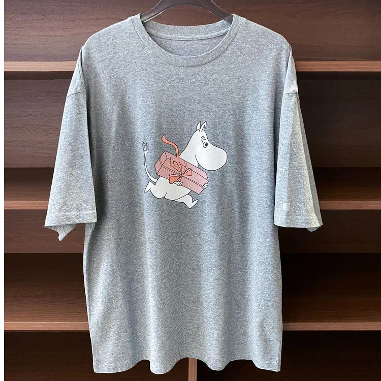 【喜爷】2025设计师新款卡通印花宽松百搭休闲短袖上衣01226