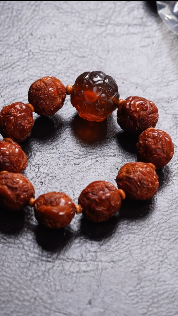 手串/手链橄榄核紫*枫橄榄核