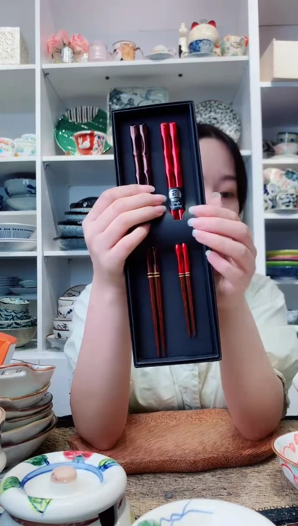 陶瓷日本进口夫妻对筷一套