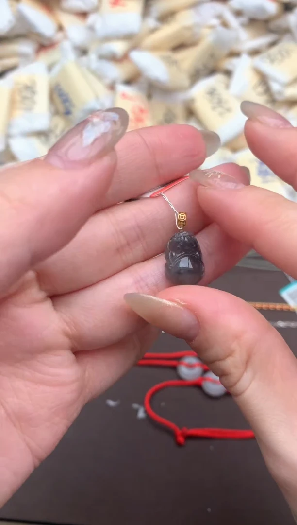 【闪购商品】翡翠挂件18K金镶嵌—