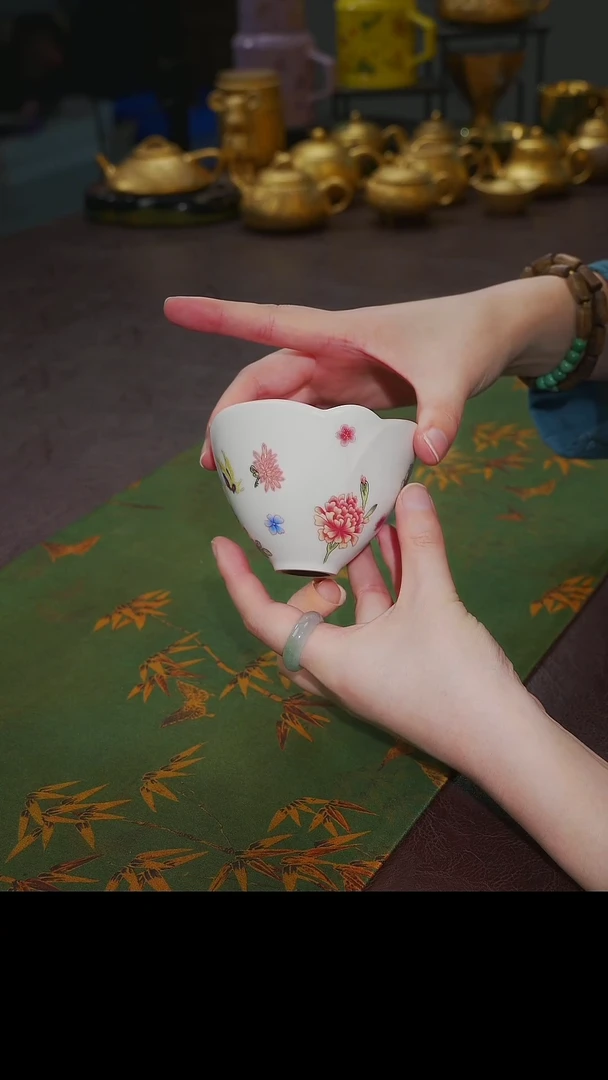 杯【宜景窑系列】粉色杯子