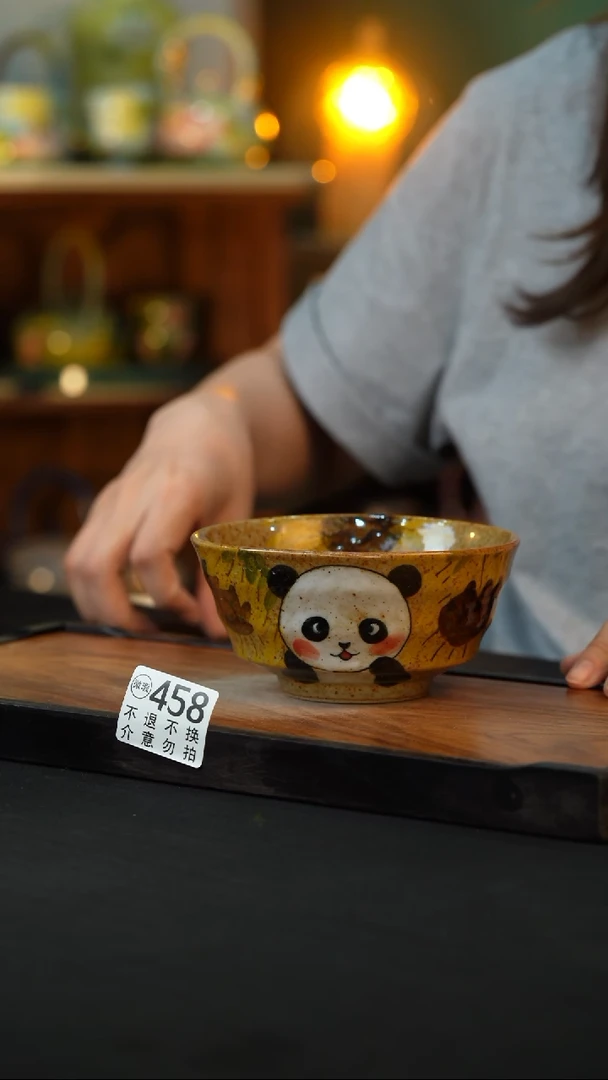 杯手绘心瓷陶瓷浮力微瑕介意勿拍