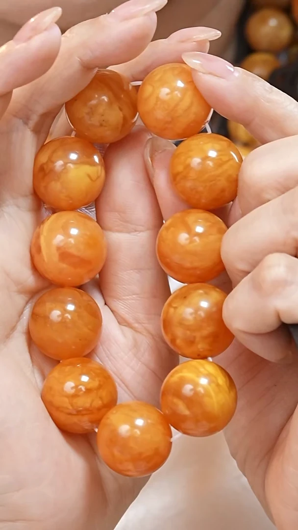 蜜蜡颈饰未镶嵌5054天然蜜蜡珠宝奇石云端妖孽石膏蜡全部保真