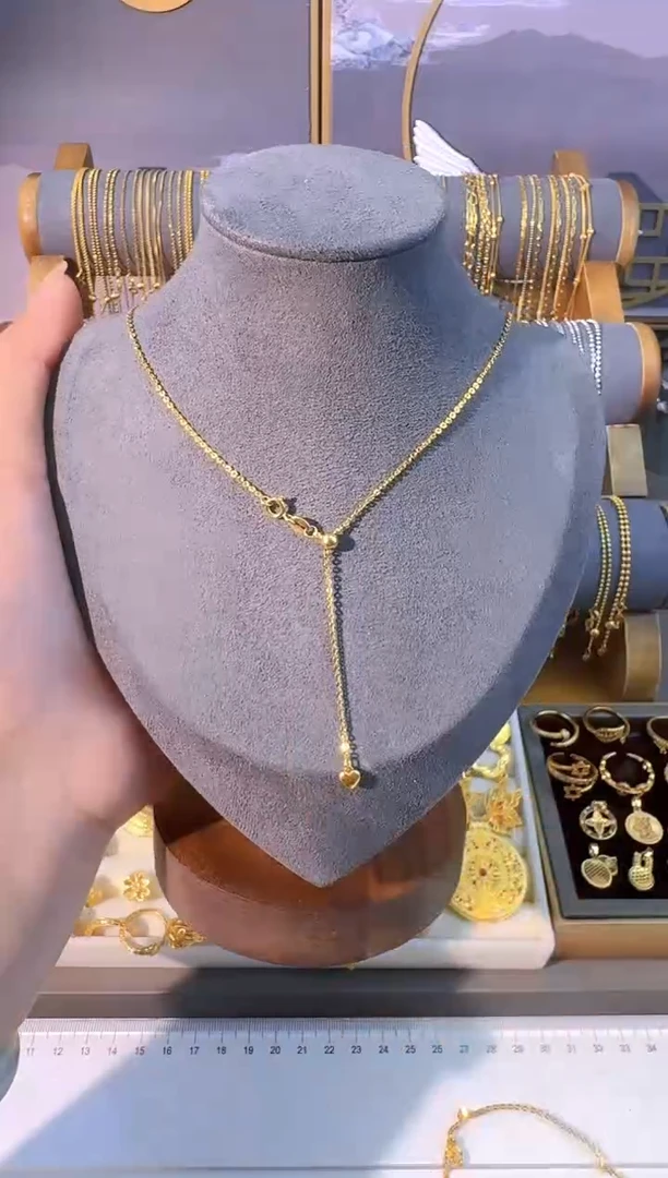 爱心抽拉闪O链  45cm  1.43g