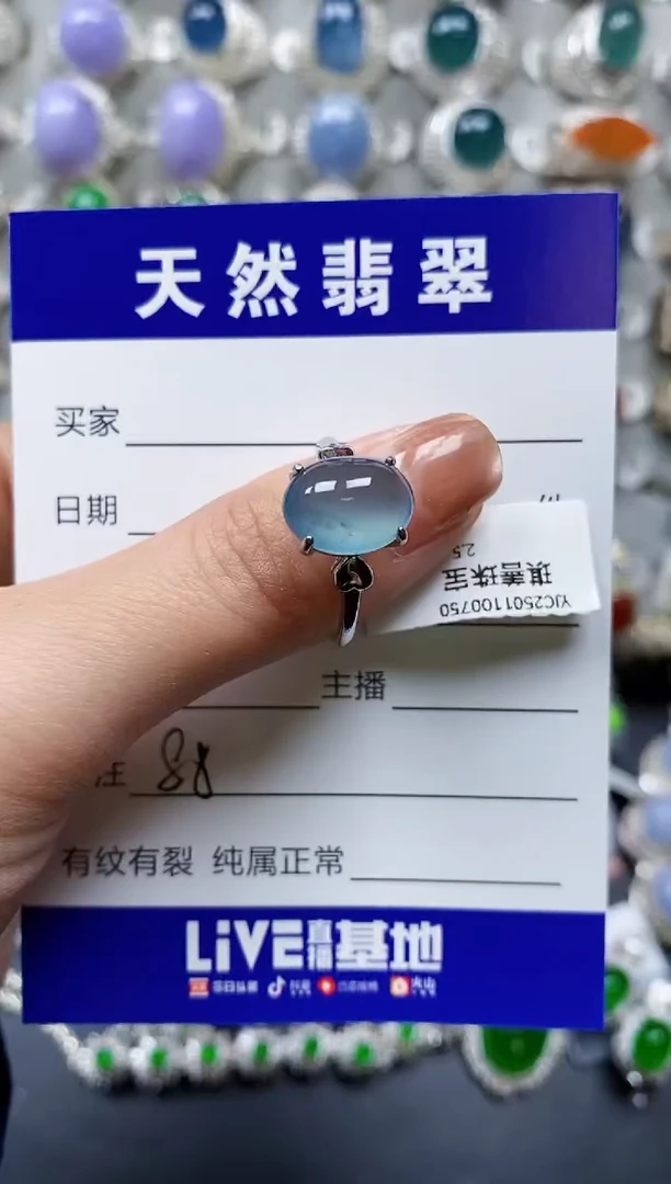【闪购商品】翡翠戒指银S925镶嵌0088