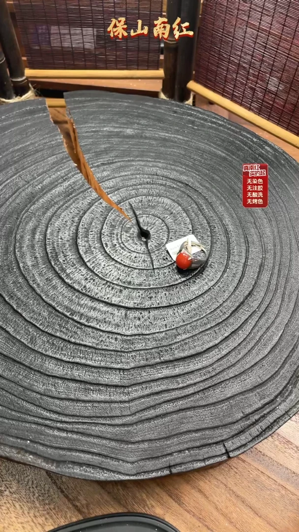 南红玛瑙戒指银S925镶嵌谢****禄冰红戒指