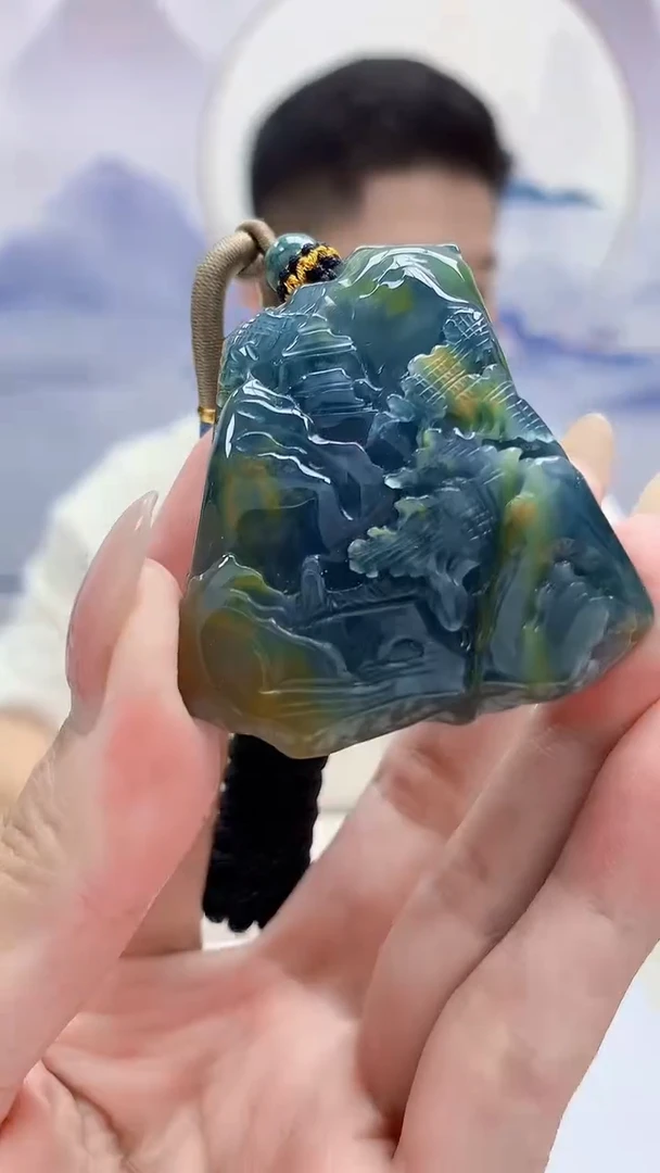 未镶嵌定制翡翠4917MM-毛货挂件30