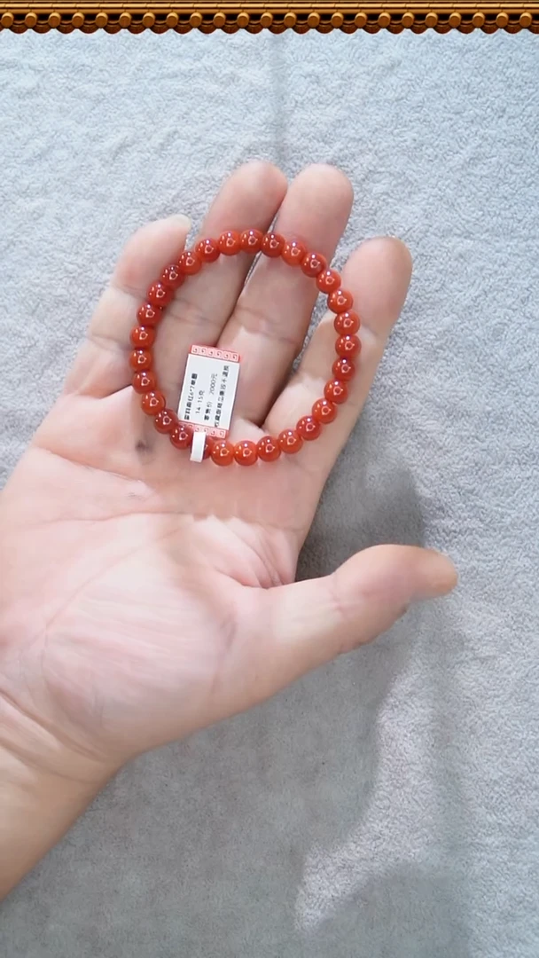 未镶嵌手链南红玛瑙蒙料6*7单圈34010468